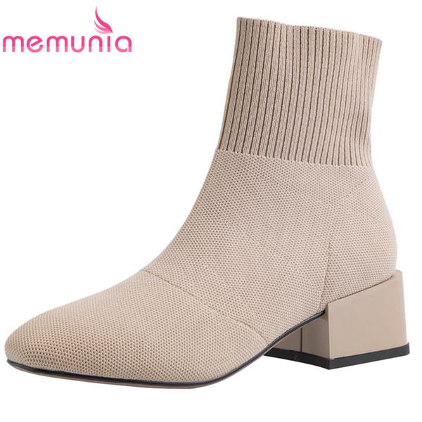 memunia 2020 new arrive stretch boots solid colors slip on square heel dress party shoes ladies autumn winter ankle boots women, Black
memunia 2020 new arrive stretch boots solid colors slip on square heel dress party shoes ladies autumn winter ankle boots women, Black