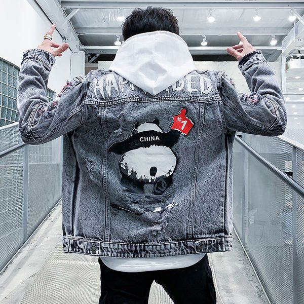 denim jacket male loose 2019 new popular spring korean version of the trend men's jacket, Black;brown
denim jacket male loose 2019 new popular spring korean version of the trend men's jacket, Black;brown