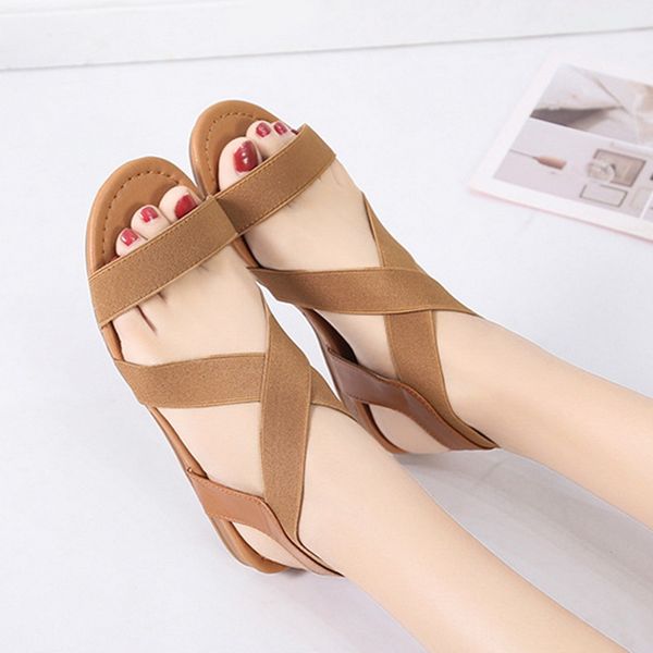 female casual breathable adjustable sandals summer women flat sandals criss-cross open toe wide elastic shoes, Black
female casual breathable adjustable sandals summer women flat sandals criss-cross open toe wide elastic shoes, Black