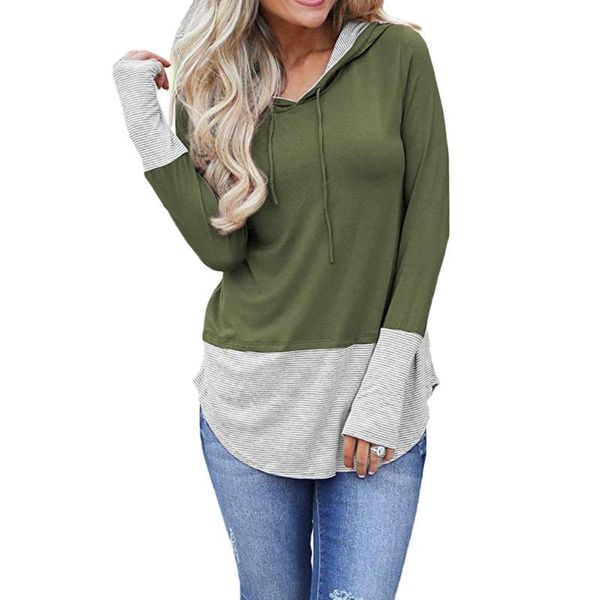 pullover casual stitching cotton blend long sleeve hooded daily women hoodie stretch drawstring loose autumn street lightweight, Black
pullover casual stitching cotton blend long sleeve hooded daily women hoodie stretch drawstring loose autumn street lightweight, Black