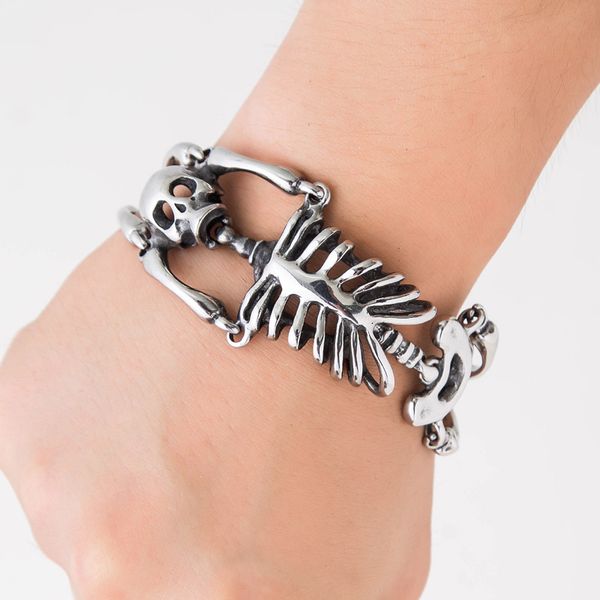 2020 new hyperbole spring-clasps stainless steel skull cuff bracelets as men gift, White
2020 new hyperbole spring-clasps stainless steel skull cuff bracelets as men gift, White
