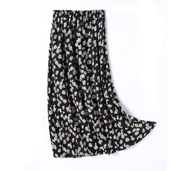 long skirt women boho floral summer beach sunny ladies casual skirts floral chiffon skirt female, Black
long skirt women boho floral summer beach sunny ladies casual skirts floral chiffon skirt female, Black