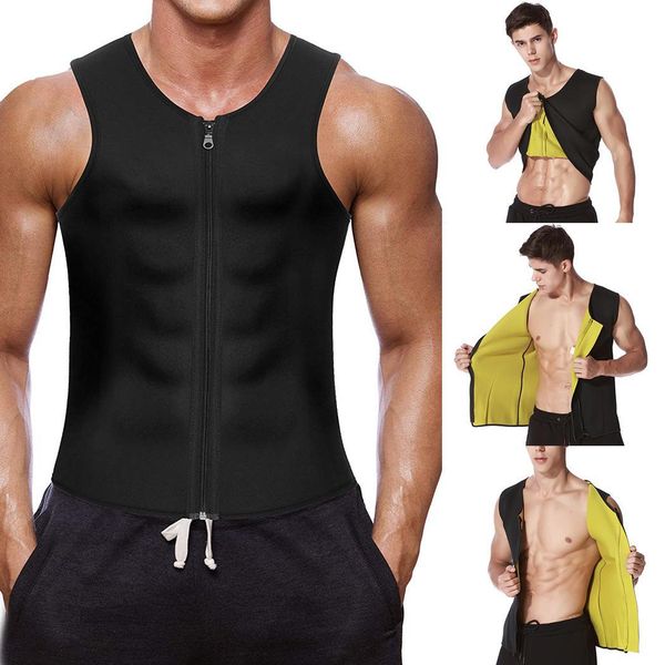 men zipper vest fitness exercise sauna o-neck clothes solid casual sports sleeveless black neoprene vest, Black;blue
men zipper vest fitness exercise sauna o-neck clothes solid casual sports sleeveless black neoprene vest, Black;blue