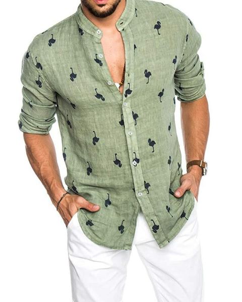 mens fashion casual printed flamingo shirts social cotton linen slim fit, White;black
mens fashion casual printed flamingo shirts social cotton linen slim fit, White;black