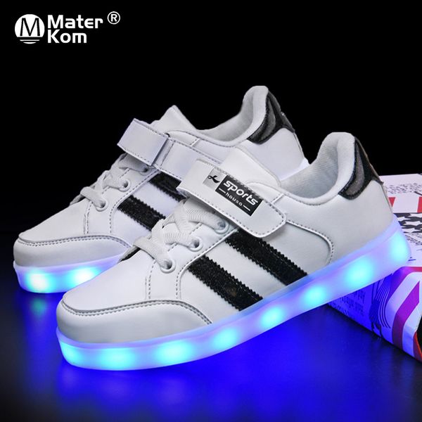 size 25-37 glowing luminous sneakers led shoes for boys girls light up children casual shoes usb charge krasovki with backlight, Black
size 25-37 glowing luminous sneakers led shoes for boys girls light up children casual shoes usb charge krasovki with backlight, Black