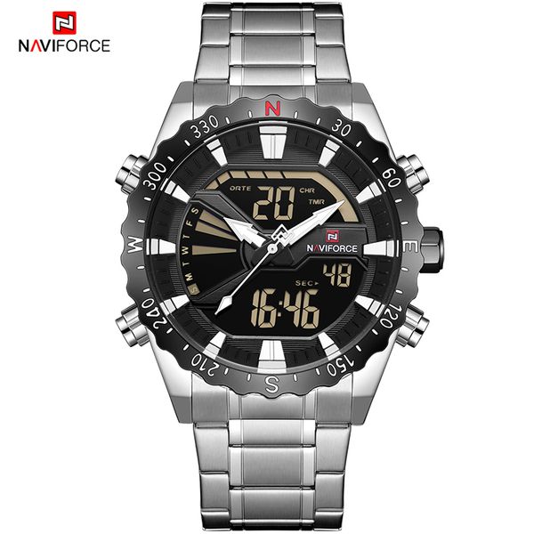 naviforce men's fashion brand watch men sport waterproof wristwatch male business dual display clock watches relogio masculino, Slivery;brown
naviforce men's fashion brand watch men sport waterproof wristwatch male business dual display clock watches relogio masculino, Slivery;brown