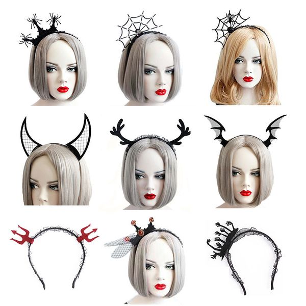 funny halloween headband devil fork hairpin ghost hand wings horns spider web headwear felt hair band party hair accessories, Black;brown
funny halloween headband devil fork hairpin ghost hand wings horns spider web headwear felt hair band party hair accessories, Black;brown