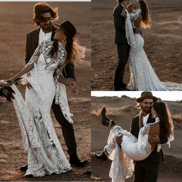 2021 mermaid wedding dresses high collar long sleeves lace appliques bridal gowns custom made backless sweep train beach robe de soiree, White
2021 mermaid wedding dresses high collar long sleeves lace appliques bridal gowns custom made backless sweep train beach robe de soiree, White
