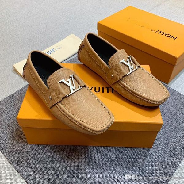 fashion luxury new men shoes real leather designer metal button peas shoes comfortable printing classic casual shoes with box, Black
fashion luxury new men shoes real leather designer metal button peas shoes comfortable printing classic casual shoes with box, Black