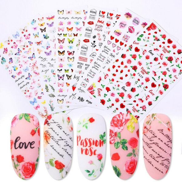 1sheet 3d rose flowers butterfly nail stickers red decorations tips women diy manicure nails art decals beauty decor tools, Black
1sheet 3d rose flowers butterfly nail stickers red decorations tips women diy manicure nails art decals beauty decor tools, Black