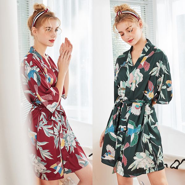 simulated silk lady pajamas new spring summer medium sleeved large size bathrobe home suit pajamas, Blue;gray
simulated silk lady pajamas new spring summer medium sleeved large size bathrobe home suit pajamas, Blue;gray