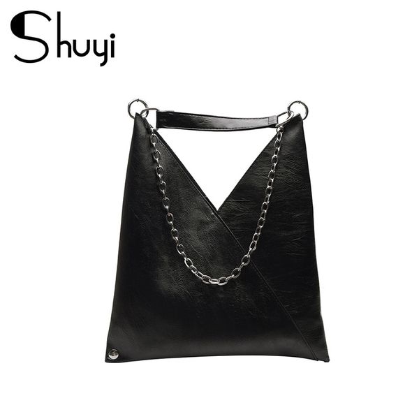 shuyi fashion leather women's handbag 2020 geometric women's shoulder bag black chain large capacity tote bag
shuyi fashion leather women's handbag 2020 geometric women's shoulder bag black chain large capacity tote bag