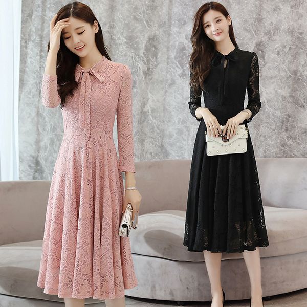 2019 autumn winter new plus size vintage lace black midi dresses women bodycon pink beach dress party white long sleeve dresses, Black;pink
2019 autumn winter new plus size vintage lace black midi dresses women bodycon pink beach dress party white long sleeve dresses, Black;pink