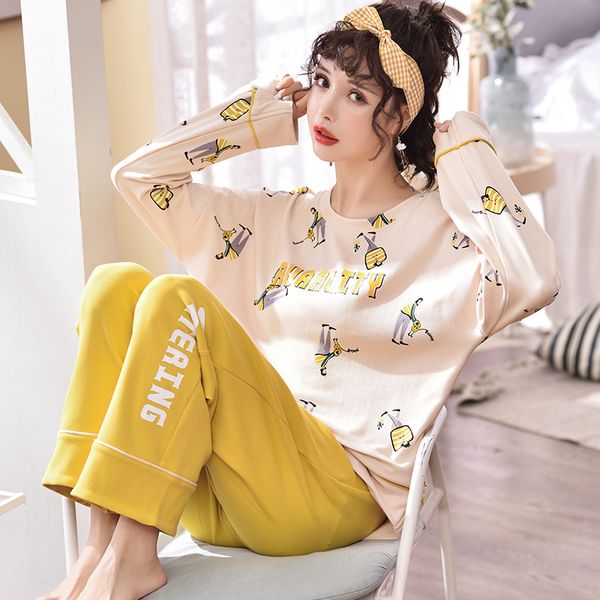 cute cartoon pattern 2 pcs suit women pajamas sets 2019 new casual home wear female nightwear big yards pyjama femme sleepwear, Blue;gray
cute cartoon pattern 2 pcs suit women pajamas sets 2019 new casual home wear female nightwear big yards pyjama femme sleepwear, Blue;gray