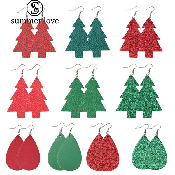 new christmas tree pu leather dangle earring for women girl fashion water drop double side decoration christmas happy new year gift jewelry, Silver
new christmas tree pu leather dangle earring for women girl fashion water drop double side decoration christmas happy new year gift jewelry, Silver