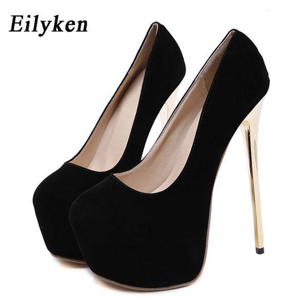 eilyken fashion runway shallow pumps women round toe slingback metal stilettos heels 17cm stripper nightclub shoes, Black
eilyken fashion runway shallow pumps women round toe slingback metal stilettos heels 17cm stripper nightclub shoes, Black