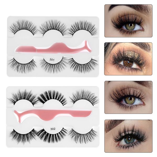 1/3pairs mink false eyelashes with 1pc tweezer crisscross mink eyelash natural makeup fluffy eyelashes extension handmade lashes
1/3pairs mink false eyelashes with 1pc tweezer crisscross mink eyelash natural makeup fluffy eyelashes extension handmade lashes