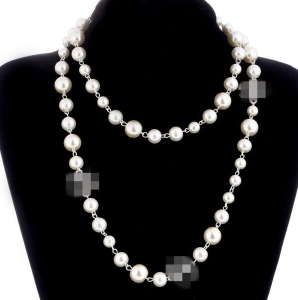 2019 brand design long sweater chain colar maxi necklace simulated pearl flowers necklace women fashion jewelry bijoux femme, Silver 
2019 brand design long sweater chain colar maxi necklace simulated pearl flowers necklace women fashion jewelry bijoux femme, Silver