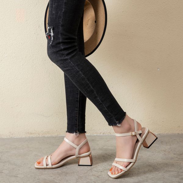 black beige high heel sandals women concise thick heel ankle buckle sandals summer metal open toe high heels women
black beige high heel sandals women concise thick heel ankle buckle sandals summer metal open toe high heels women