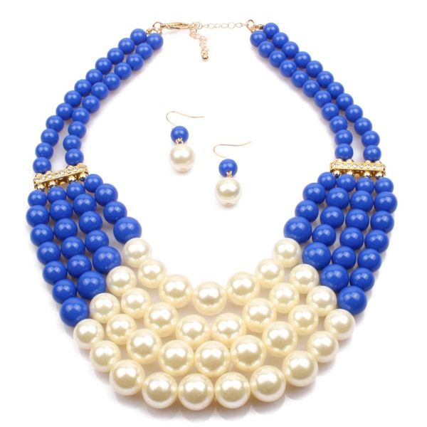 layered simulated pearl jewelry set statement necklace and earrings set for women dubai jewelry sets ensemble bijoux, Silver
layered simulated pearl jewelry set statement necklace and earrings set for women dubai jewelry sets ensemble bijoux, Silver
