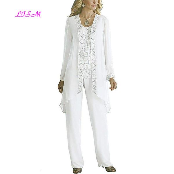 elegant mother of the bride pant suits for wedding 3 pieces beaded outfits evening formal gowns cj191115, White;black
elegant mother of the bride pant suits for wedding 3 pieces beaded outfits evening formal gowns cj191115, White;black