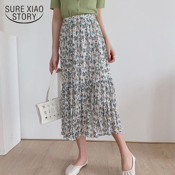 2020 korean style high-waisted a- line dress floral chiffon skirts women elastic chiffon pleated long skirts jupe femme 9192, Black
2020 korean style high-waisted a- line dress floral chiffon skirts women elastic chiffon pleated long skirts jupe femme 9192, Black