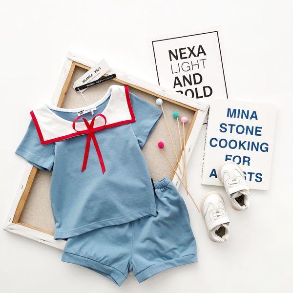 tonytaobaby summer new solid color navy suit boys and girls cotton summer two-piece set kids clothes t200414, White
tonytaobaby summer new solid color navy suit boys and girls cotton summer two-piece set kids clothes t200414, White