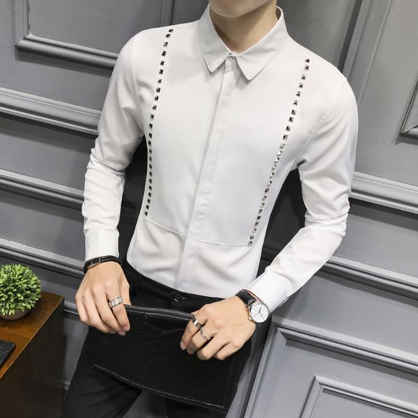 pure color trend nightclub hairdresser mens wear casual black white overhemden 2019 autumn rivet decoration long sleeve shirt, White;black
pure color trend nightclub hairdresser mens wear casual black white overhemden 2019 autumn rivet decoration long sleeve shirt, White;black
