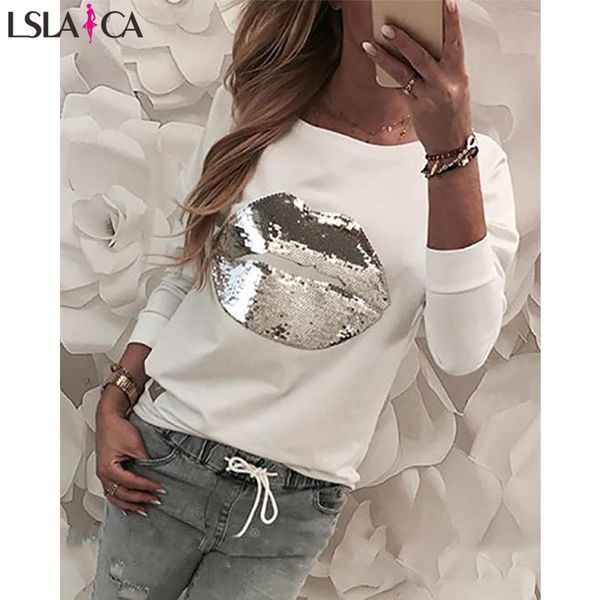 sweatshirt women clothing long sleeve sequins lips design casual sweatshirt solid color o-neck wild streetwear pullovers winter, Black
sweatshirt women clothing long sleeve sequins lips design casual sweatshirt solid color o-neck wild streetwear pullovers winter, Black