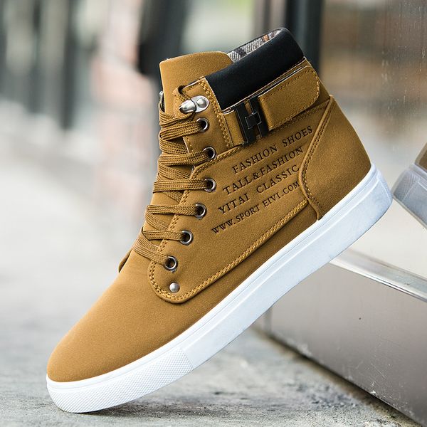 fashion high men casual shoes lace up men's ankle boots warm snow boots suede leather, Black
fashion high men casual shoes lace up men's ankle boots warm snow boots suede leather, Black