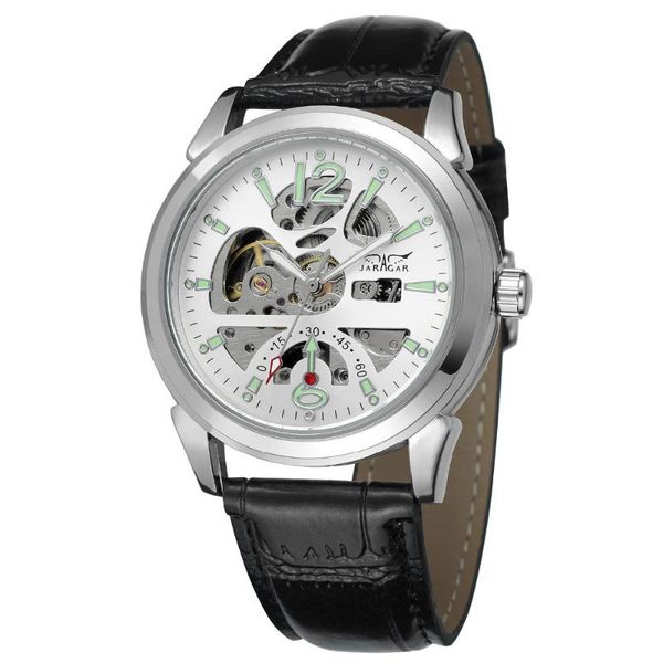 jaragar demeanour man leisure time hollow out mechanics mechanism fully automatic mechanics wrist watch, Slivery;brown
jaragar demeanour man leisure time hollow out mechanics mechanism fully automatic mechanics wrist watch, Slivery;brown