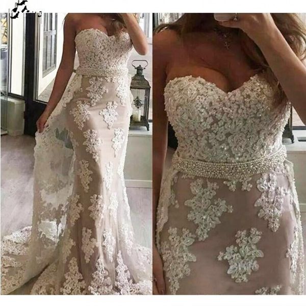 lace appliques mermaid wedding dresses sweetheart beads sashes bridal gowns sweep train tulle 2019 fashion wedding gowns ing, White
lace appliques mermaid wedding dresses sweetheart beads sashes bridal gowns sweep train tulle 2019 fashion wedding gowns ing, White