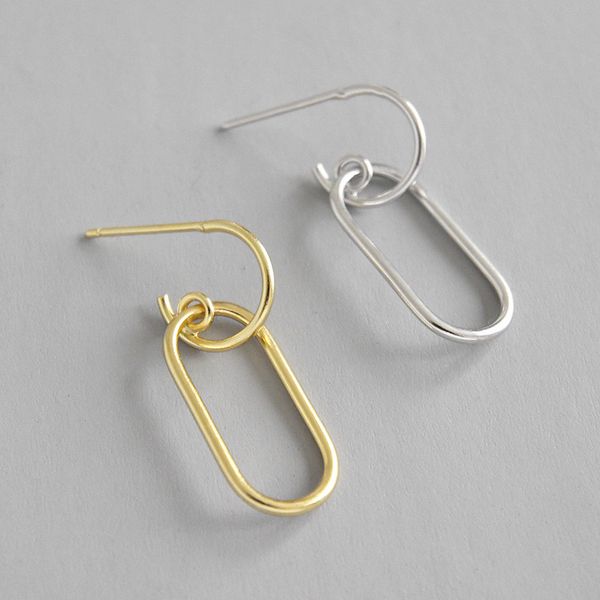 new white gold /18k gold color simple style geometric oval dangle earrings for women authentic 925 sterling silver drop earring, Black
new white gold /18k gold color simple style geometric oval dangle earrings for women authentic 925 sterling silver drop earring, Black