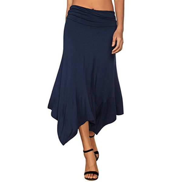 pull on summer fashion casual elastic waist asymmetric women skirt loose elegant solid long gypsy simple polyester, Black
pull on summer fashion casual elastic waist asymmetric women skirt loose elegant solid long gypsy simple polyester, Black