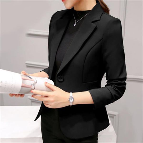 autumn and winter new fashion slim korean version of the small suit jacket long sleeves fashion casual suit female blazers, White;black
autumn and winter new fashion slim korean version of the small suit jacket long sleeves fashion casual suit female blazers, White;black