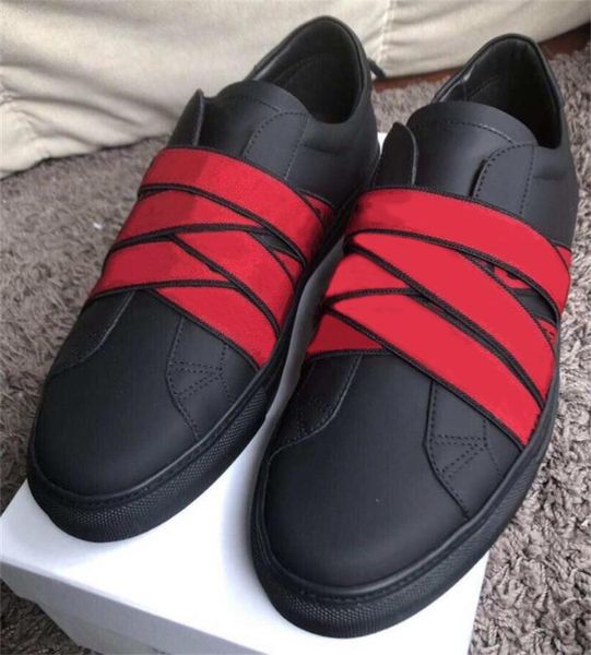 mens designer shoes real leather trainers elastic bands 4g webbing leather sneakers paris signature knots men women shoes with box us4-11, Black
mens designer shoes real leather trainers elastic bands 4g webbing leather sneakers paris signature knots men women shoes with box us4-11, Black