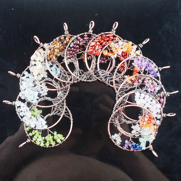 wojiaer 52mm the tree of life ancient copper pendant jewelry natural crystal quartz gem stone round bn326, Silver
wojiaer 52mm the tree of life ancient copper pendant jewelry natural crystal quartz gem stone round bn326, Silver