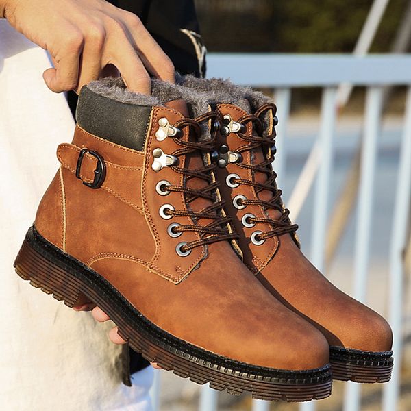 ankle boots waterproof snow boots nice new winter warm fur men leather outdoor comfortable, Black
ankle boots waterproof snow boots nice new winter warm fur men leather outdoor comfortable, Black