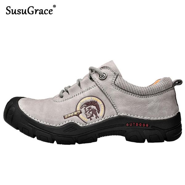 susugrace 2020 genuine leather men's hiking shoes spring autumn black lace-up sport footwear outdoor trekking plus size sneakers
susugrace 2020 genuine leather men's hiking shoes spring autumn black lace-up sport footwear outdoor trekking plus size sneakers