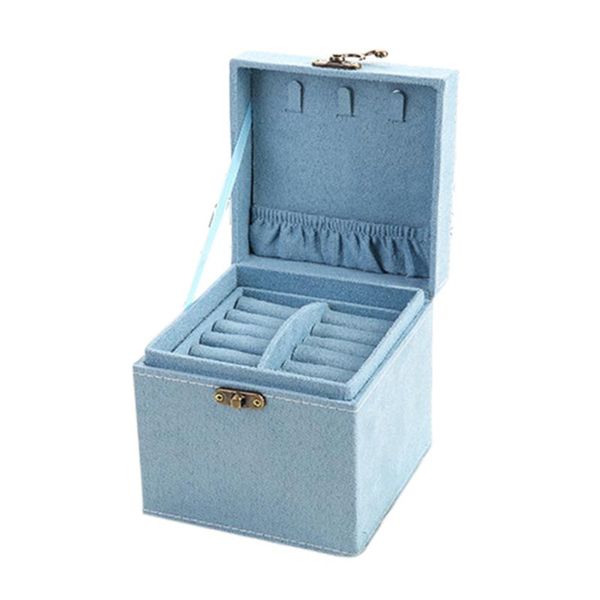 european style with handle home earrings lint square vintage three layers jewelry box stud bracelet rings storage, Pink;blue
european style with handle home earrings lint square vintage three layers jewelry box stud bracelet rings storage, Pink;blue