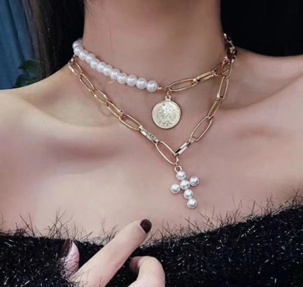 vintage pearl cross pendant necklace earrings for women new fashion 2 pcs in stock dropshipping, Silver
vintage pearl cross pendant necklace earrings for women new fashion 2 pcs in stock dropshipping, Silver