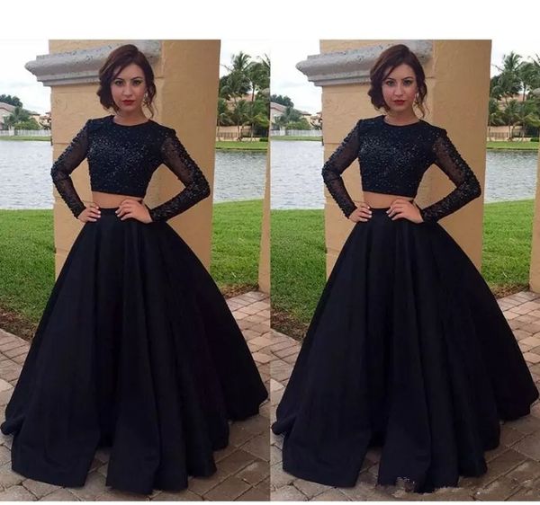 2021 new black two piece a-line prom dresses jewel neck beaded satin tulle long sleeves plus size floor length party dress evening gowns
2021 new black two piece a-line prom dresses jewel neck beaded satin tulle long sleeves plus size floor length party dress evening gowns
