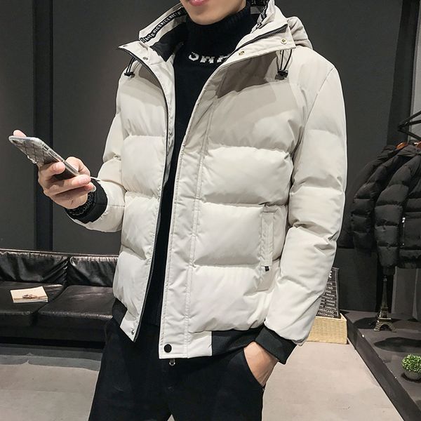 winter jacket men's slim warm thicken fashion parka men solid color casual hooded coat man streetwear cotton jacket male clothes, Black
winter jacket men's slim warm thicken fashion parka men solid color casual hooded coat man streetwear cotton jacket male clothes, Black