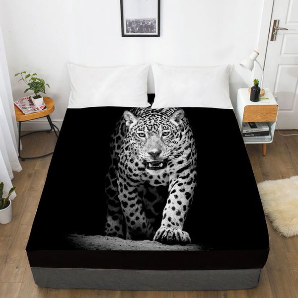 3d print custom bed sheet with elastic,fitted sheet queen/king,animal black lion mattress cover
3d print custom bed sheet with elastic,fitted sheet queen/king,animal black lion mattress cover