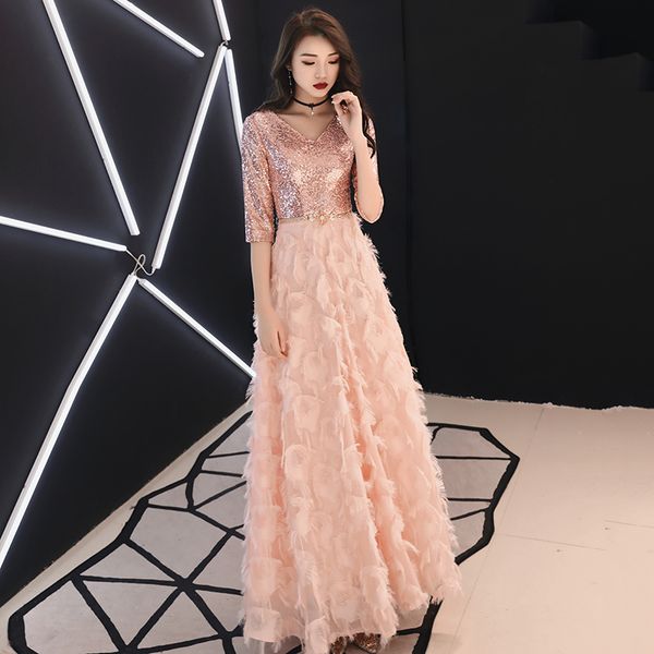 party dresses weiyin 2021 pink long evening a-line lace women's fashion v-neck half sleeve dress wy1278, White;black
party dresses weiyin 2021 pink long evening a-line lace women's fashion v-neck half sleeve dress wy1278, White;black