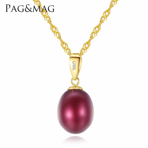 pag&mag elegant pearl 18k yellow gold pendant natural freshwater pearl pendant necklace 45cm gift for women wedding or party, Silver
pag&mag elegant pearl 18k yellow gold pendant natural freshwater pearl pendant necklace 45cm gift for women wedding or party, Silver
