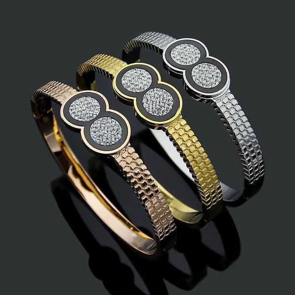 2020 designer titanium steel jewelry black 8 character mud drill lattice bracelet lady bracelet
2020 designer titanium steel jewelry black 8 character mud drill lattice bracelet lady bracelet