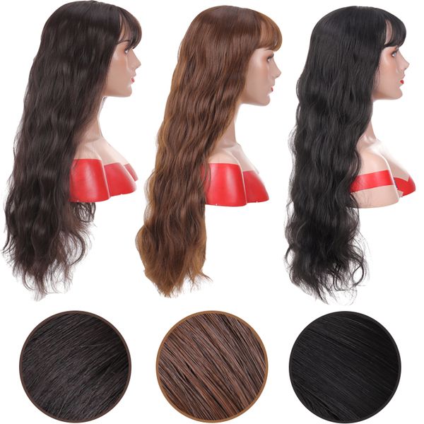 synthetic wigs xuanguang 28 inches long wavy with bangs natural curly for women cosplay heat resistant fiber, Black
synthetic wigs xuanguang 28 inches long wavy with bangs natural curly for women cosplay heat resistant fiber, Black