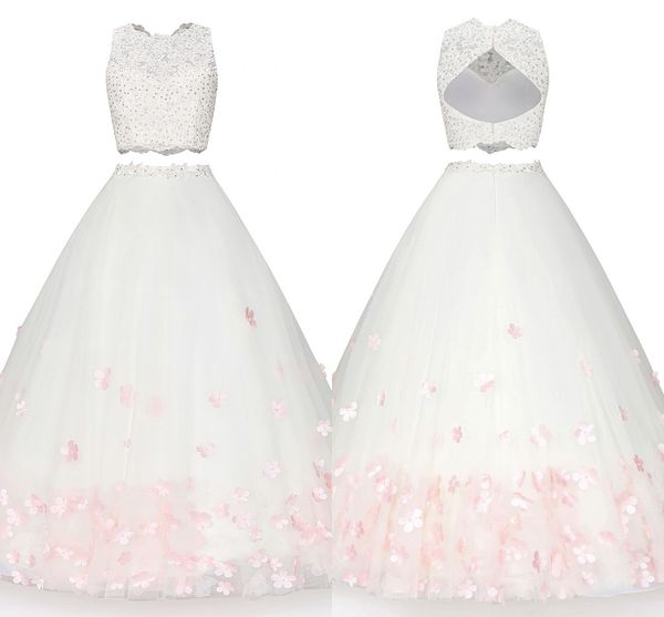 2020 two piece prom evening dresses hand made flowers pearls lace applique bateau a-line quincenaera dress sweet 16 long formal gowns, Black
2020 two piece prom evening dresses hand made flowers pearls lace applique bateau a-line quincenaera dress sweet 16 long formal gowns, Black