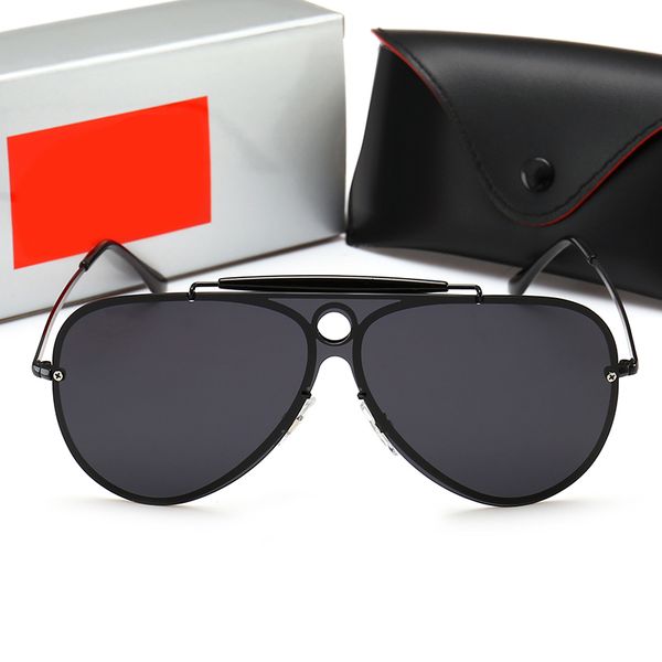 men designer new big frame color matching fashion sunglasses trend men and women models flash polarized go out must-have anti-uv sunglasse, White;black
men designer new big frame color matching fashion sunglasses trend men and women models flash polarized go out must-have anti-uv sunglasse, White;black